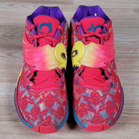 Nike‎ KD 14 Ron English 3 Shoes Mens 8 Red Pink Basketball Athletic DO6903-600 - Picture 3 of 13